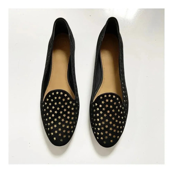 NEW Tory Burch Olympia Suede Embossed Star Loafer Flats size 10.5 - Picture 4 of 13